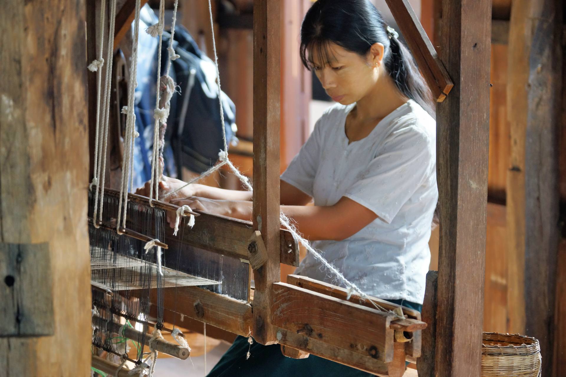 Besuch einer Webereien